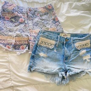 jean shorts duo